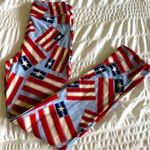 LulaRoe Tween Patriotic leggings NWOT